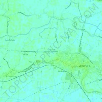 Topografische kaart Caselle Provinciale, hoogte, reliëf