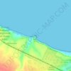 Topografische kaart Punta Aderci, hoogte, reliëf