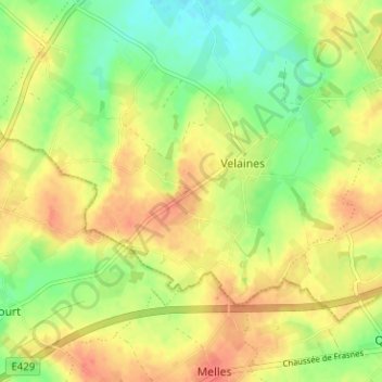 Topografische kaart Laie, hoogte, reliëf