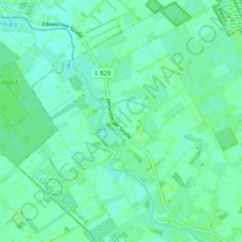 Topografische kaart Wittenberge, hoogte, reliëf