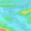 Topografische kaart Unterpinswang, hoogte, reliëf