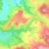 Topografische kaart Les Badioux, hoogte, reliëf