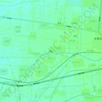 Topografische kaart 董寨, hoogte, reliëf