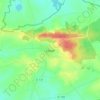 Topografische kaart Louan, hoogte, reliëf