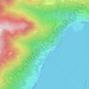Topografische kaart Donego, hoogte, reliëf