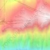 Topografische kaart Belvédère des Écrins, hoogte, reliëf