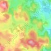 Topografische kaart Le Gibertès, hoogte, reliëf