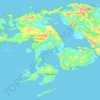 Topografische kaart Waigeo, hoogte, reliëf