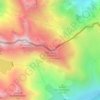 Topografische kaart Cime Scandaillière, hoogte, reliëf
