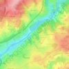 Topografische kaart La Longe, hoogte, reliëf