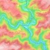 Topografische kaart Kautenbach, hoogte, reliëf