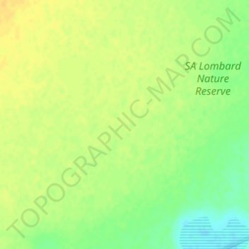Topografische kaart S.A. Lombard Nature Reserve, hoogte, reliëf