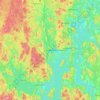 Topografische kaart Jyväskylä, hoogte, reliëf