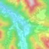Topografische kaart Sérac d'Ustou, hoogte, reliëf