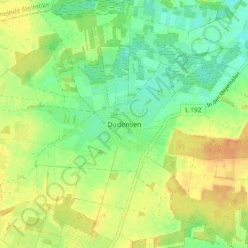 Topografische kaart Dudensen, hoogte, reliëf