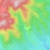 Topografische kaart Le Priou, hoogte, reliëf