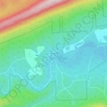 Topografische kaart Weikert, hoogte, reliëf