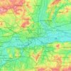 Topografische kaart City of London, hoogte, reliëf