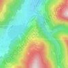 Topografische kaart Montouvrard, hoogte, reliëf