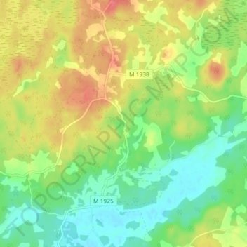 Topografische kaart Länekärr, hoogte, reliëf