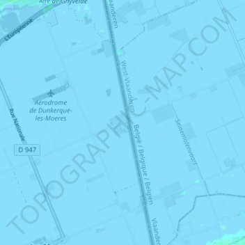 Topografische kaart La Distillerie, hoogte, reliëf
