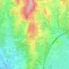 Topografische kaart Salornay, hoogte, reliëf
