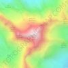 Topografische kaart Cima de' Piazzi, hoogte, reliëf