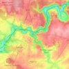 Topografische kaart Thuin, hoogte, reliëf