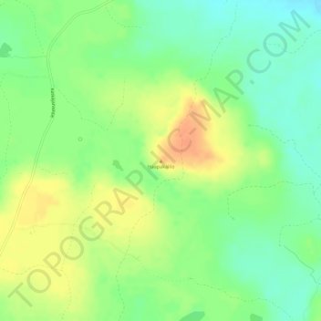Topografische kaart Haapakallio, hoogte, reliëf