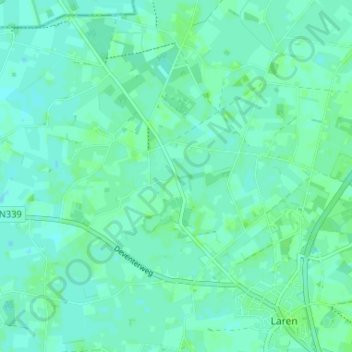 Topografische kaart Oolde, hoogte, reliëf