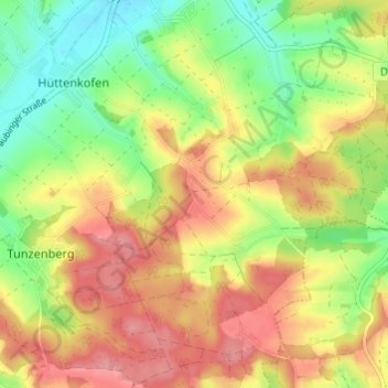 Topografische kaart Wunder, hoogte, reliëf