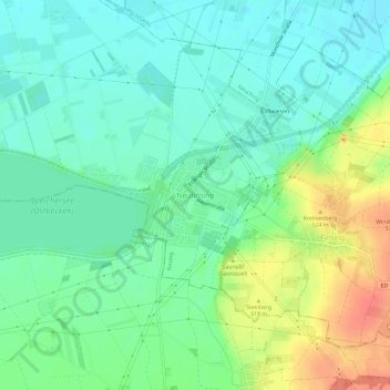 Topografische kaart Neufinsing, hoogte, reliëf