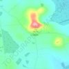 Topografische kaart Croghan, hoogte, reliëf