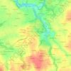 Topografische kaart Kervaziou - Huella, hoogte, reliëf