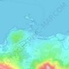 Topografische kaart L'Île-Rousse, hoogte, reliëf