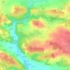 Topografische kaart Parsac, hoogte, reliëf