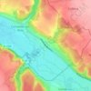 Topografische kaart La Cardourie, hoogte, reliëf