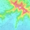 Topografische kaart Valle di Astino, hoogte, reliëf