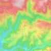 Topografische kaart Le Griffoulas, hoogte, reliëf