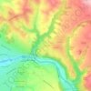 Topografische kaart La Calmette, hoogte, reliëf