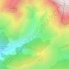 Topografische kaart Le Cougné, hoogte, reliëf