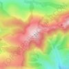 Topografische kaart Puy de Bassierou, hoogte, reliëf