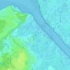 Topografische kaart Les Bolets, hoogte, reliëf