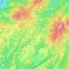 Topografische kaart Quattro Strade, hoogte, reliëf
