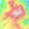 Topografische kaart Appennino abruzzese, hoogte, reliëf
