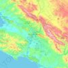 Topografische kaart San Luis Obispo, hoogte, reliëf