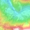 Topografische kaart Les Trabets, hoogte, reliëf