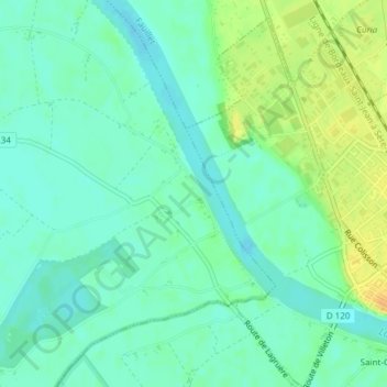 Topografische kaart Dades, hoogte, reliëf