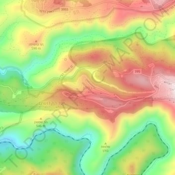 Topografische kaart Kesalon, hoogte, reliëf
