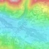 Topografische kaart Les Chenets, hoogte, reliëf